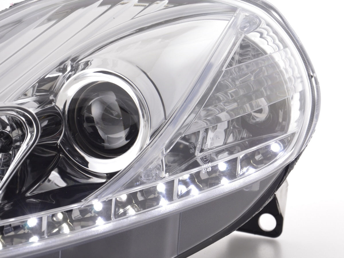 Scheinwerfer Set Daylight LED TFL-Optik Fiat Grande Punto Typ 199 05-08 chrom Scheinwerfer Set Daylight LED TFL-Optik Fiat Grande Punto Typ 199 05-08 chrom